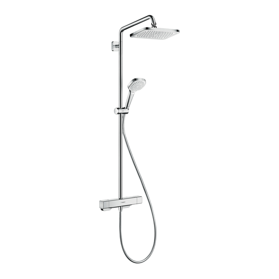 HANSGROHE Croma E 280 1jet Showerpipe 27630000 Gebrauchsanleitung, Montageanleitung