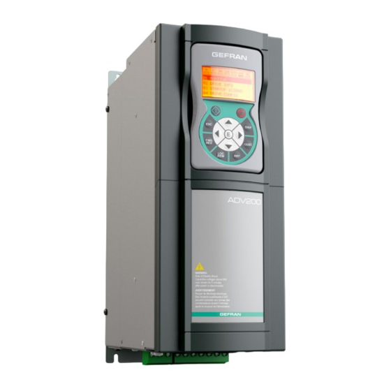 gefran ADV200 DC Serie Schnellanleitung Zur Installation Spezifikationen Und Anschluss