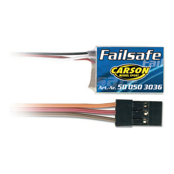 Carson FAILSAFE Betriebsanleitung