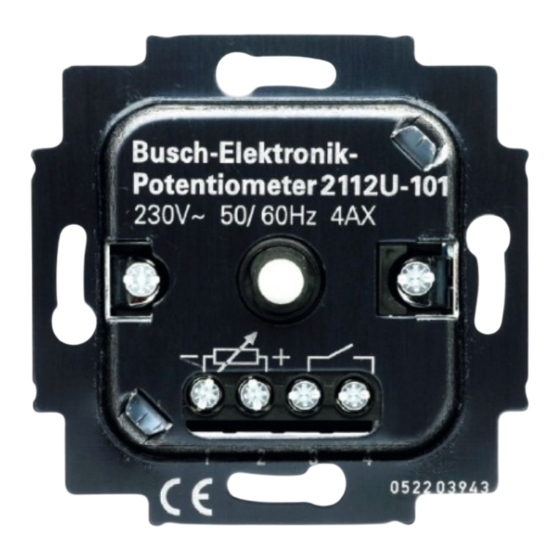 Busch-Jaeger 2112-101 Bedienungsanleitung