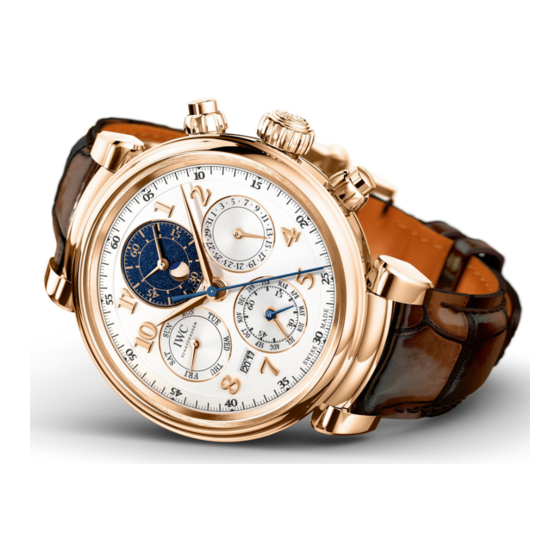 iwc DA VINCI PERPETUAL CALENDAR CHRONOGRAPH Bedienungsanleitung