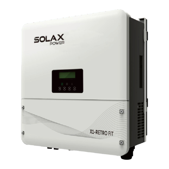 SolaX Power X1-Retro Fit Benutzerhandbuch