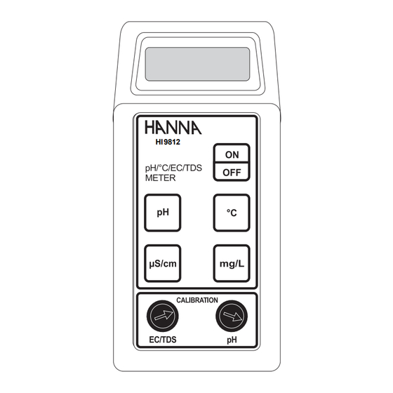 Hanna Instruments HI 9812-5 Bedienungsanleitung