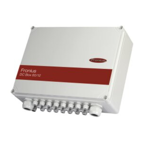 Fronius DC Box 60/12 Bedienungsanleitung