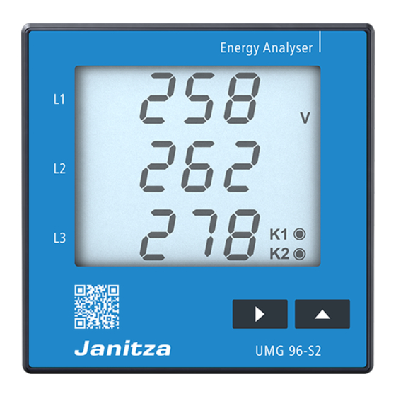 janitza UMG 96-S2 Softwarehandbuch