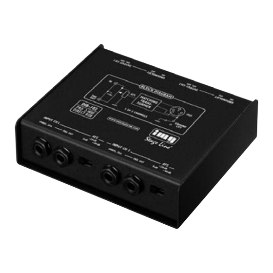 IMG STAGE LINE DIB-102 Bedienungsanleitung