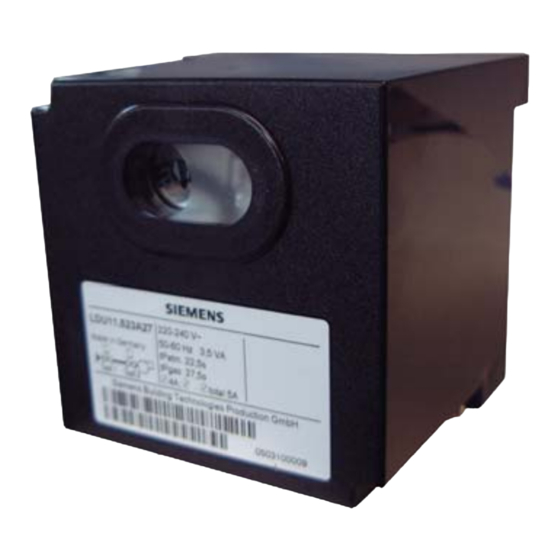 Siemens VALVEGYR LDU11 Serie Bedienungsanleitung