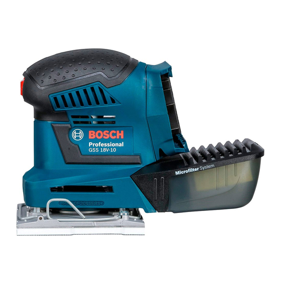 Bosch gss 18v-10 professional Originalbetriebsanleitung