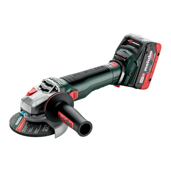 Metabo WB 18 LTX BL 15-125 Quick Originalbetriebsanleitung
