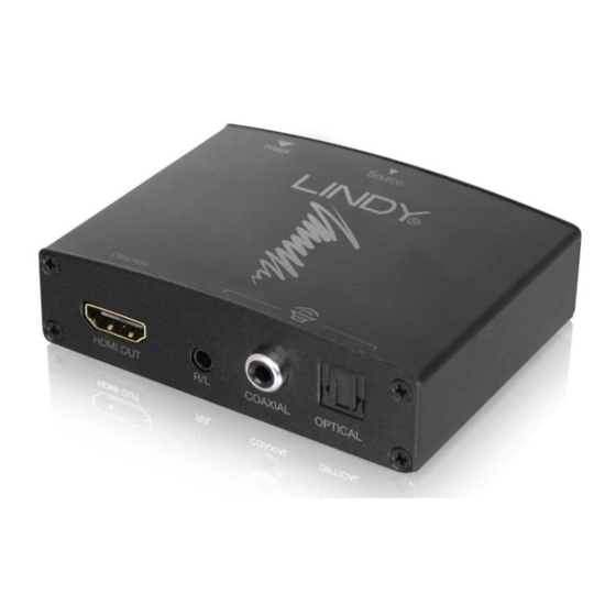 Lindy  HDMI 4K Audio Extractor Benutzerhandbuch