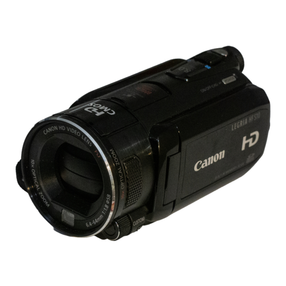 Canon LEGRIA HF S10 Bedienungsanleitung