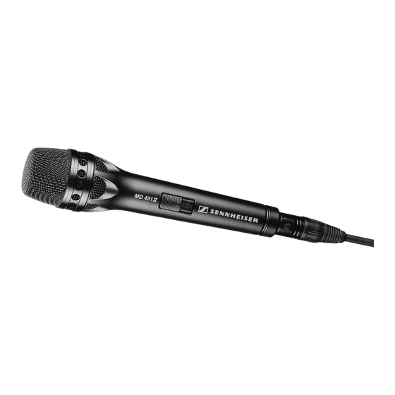 Sennheiser MD 431-II Gebrauchsanleitung