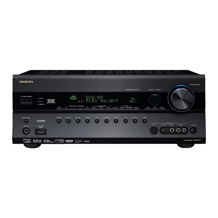 Onkyo TX-SR707 Bedienungsanleitung