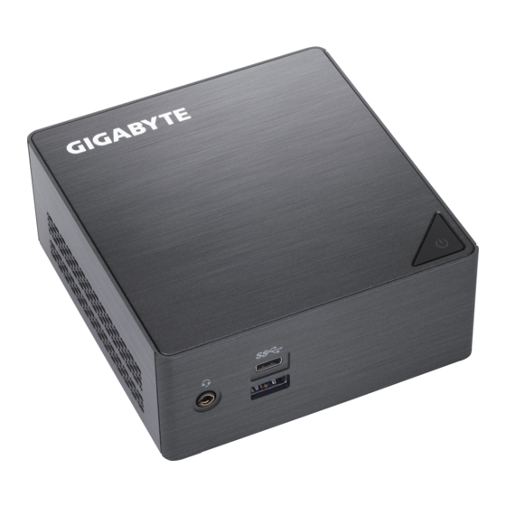 Gigabyte BRIXs Schnellstartanleitung