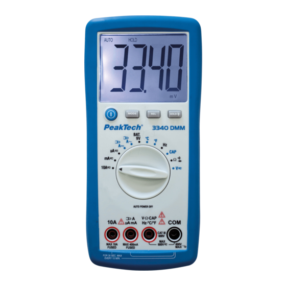 PeakTech 3340 Bedienungsanleitung