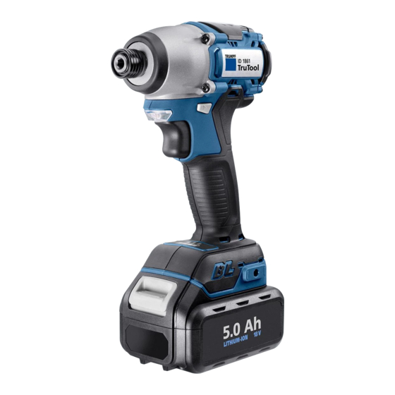 Trumpf TruTool ID 1861 Bedienungsanleitung