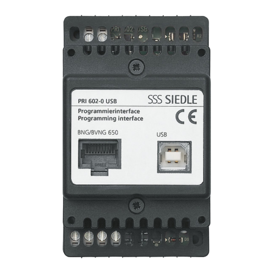 SSS Siedle PRI 602-01 USB Handbücher