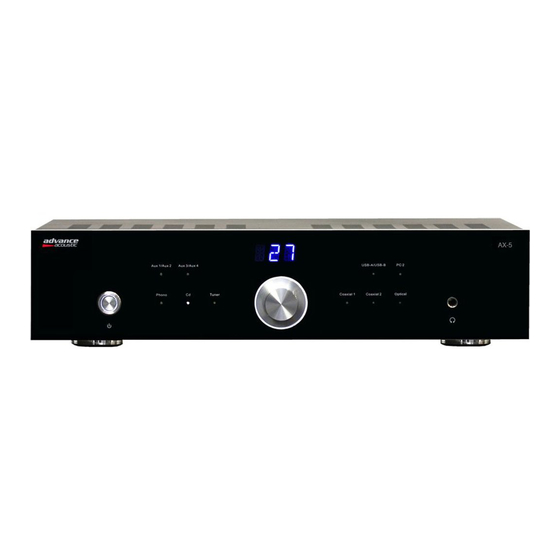Advance acoustic AX-5 Kurzanleitung