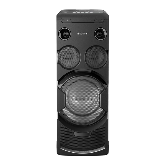 Sony MHC-V77DW Bedienungsanleitung