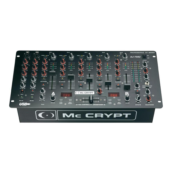 Mc crypt DJ-700 U Handbücher