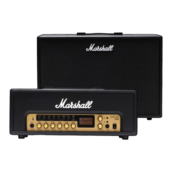 Marshall Amplification CODE100 Benutzerhandbuch