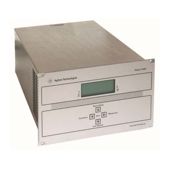 Agilent Technologies Turbo-V 1001 Rack Bedienungshandbuch