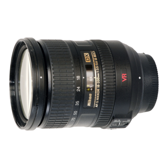 Nikon AF-S DX VR Zoom-Nikkor 18-200mm f/3.5-5.6 IF-ED Bedienungsanleitung