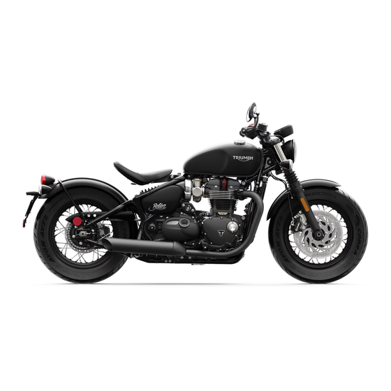 Triumph Bonneville Bobber Benutzerhandbuch