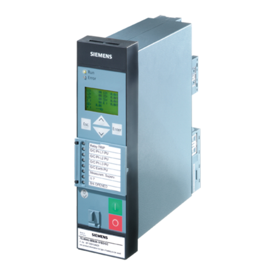 Siemens SIPROTEC 4 7SJ80 Handbuch