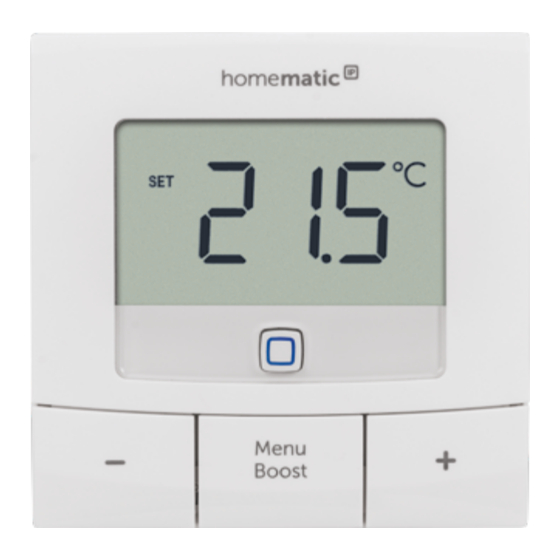 eQ-3 homematic IP basic HmIP-WTH-B-2 Installations- Und Bedienungsanleitung