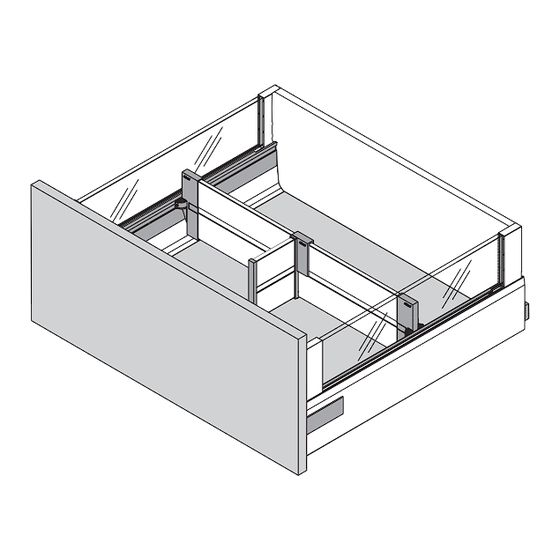 blum TANDEMBOX intivo ORGA-LINE Montageanleitung