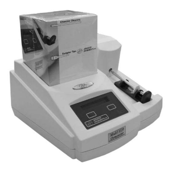 Advanced Instruments 3320 Bedienungsanleitung