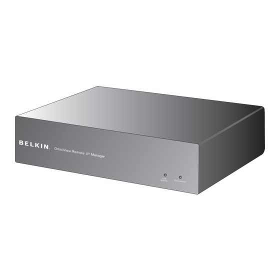 Belkin OmniView Remote IP Manager Handbuch