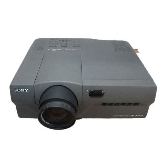 Sony VPL-X1000E Bedienungsanleitung