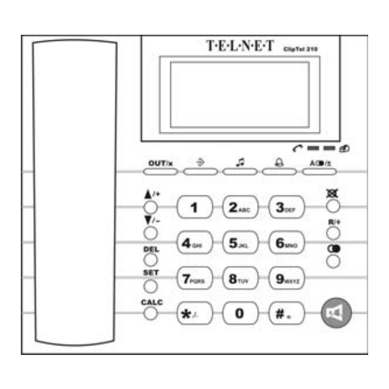 TELNET ClipTel 210 Bedienungsanleitung