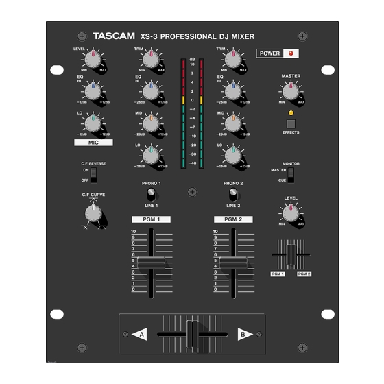 Tascam XS-3 Bedienungsanleitung
