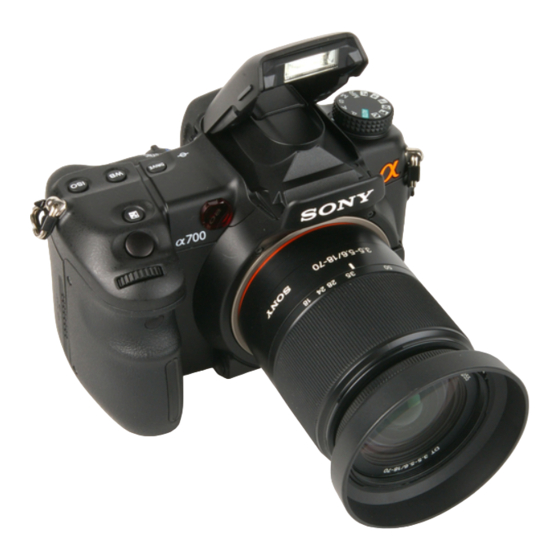 Sony DSLR-a700 Bedienungsanleitung