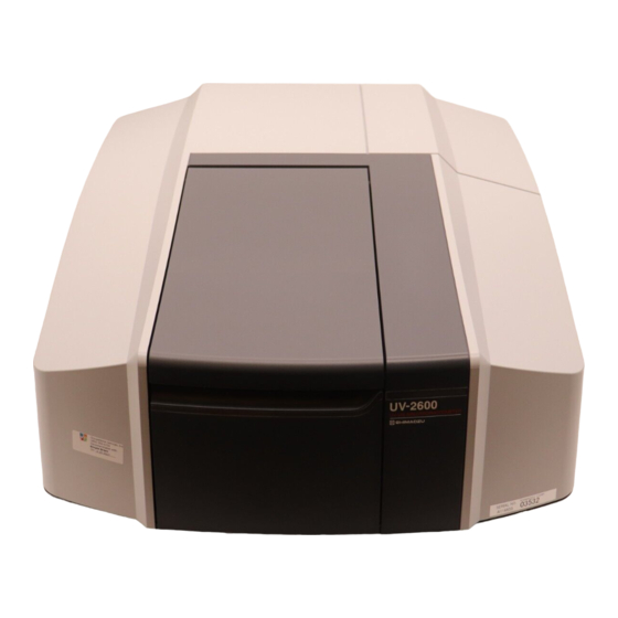 Shimadzu UV-2600 Benutzerhandbuch