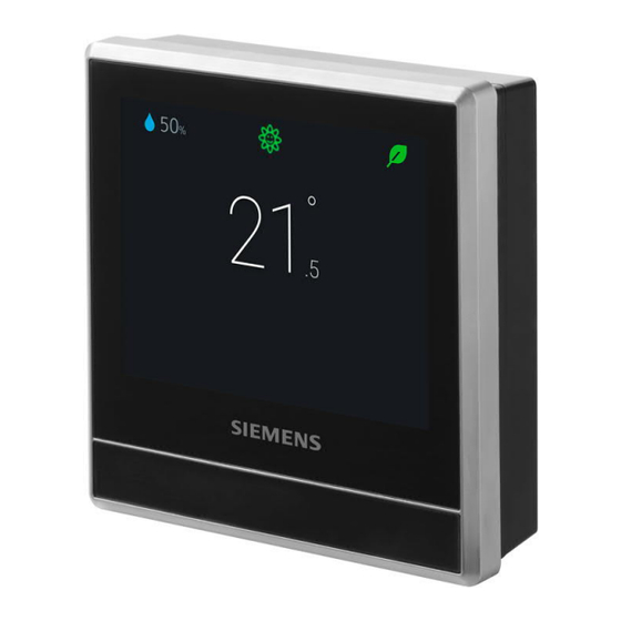 Siemens RDS110 Bedienungsanleitung