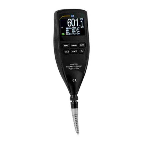 PCE Instruments PCE-CT 27FN Bedienungsanleitung