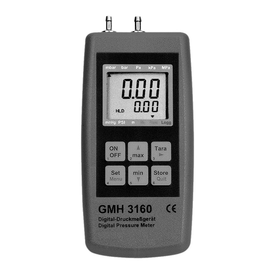 GREISINGER GMH3160-01 Bedienungsanleitung