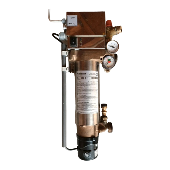 BUDERUS LSE SERIES MONTAGE- UND WARTUNGSANLEITUNG Pdf-Herunterladen ...