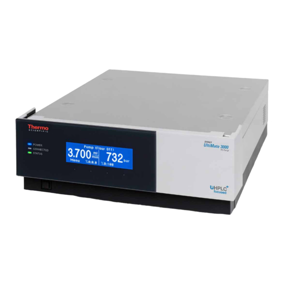 THERMO SCIENTIFIC DIONEX ULTIMATE 3000SERIE BEDIENUNGSANLEITUNG Pdf