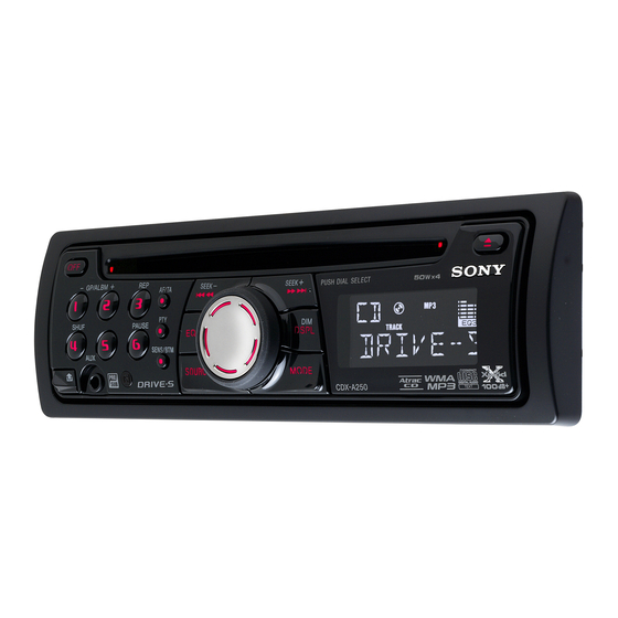 Sony CDX-A250 Bedienungsanleitung