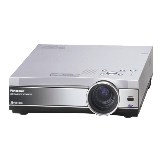 Panasonic PT-AE300E Bedienungsanleitung