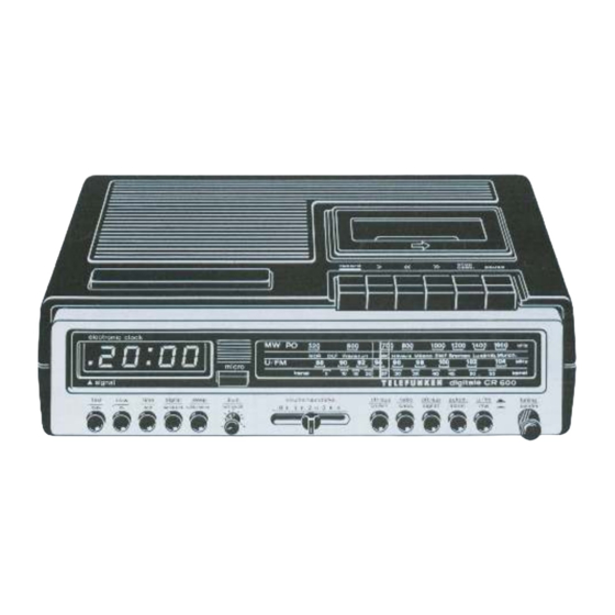 Telefunken digitale CR 600 Bedienungsanleitung