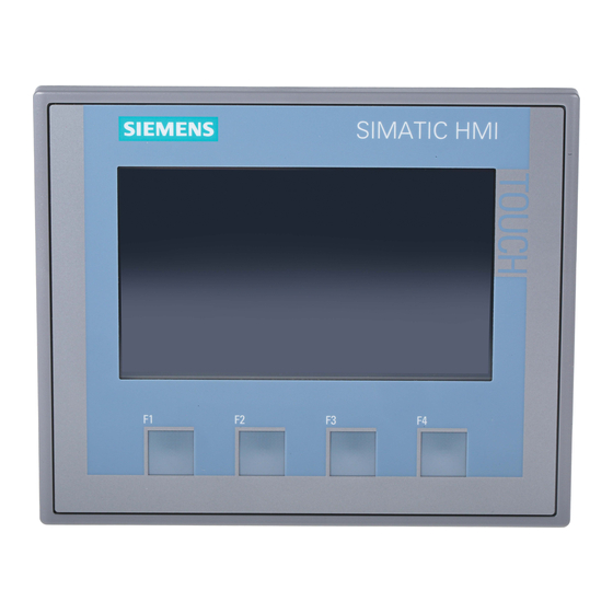 Siemens SIMATIC HMI Kompaktbedienanleitung