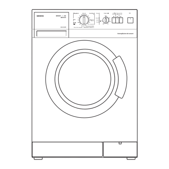 Siemens SIWAMAT XL 540 Gebrauchs- Und Aufstellanleitung