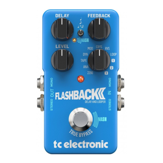 TC Electronic FLASHBACK 2 DELAY AND LOOPER Schnellstartanleitung