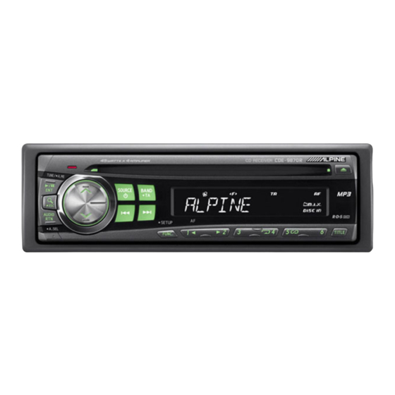 Alpine CDE-9870R Bedienungsanleitung